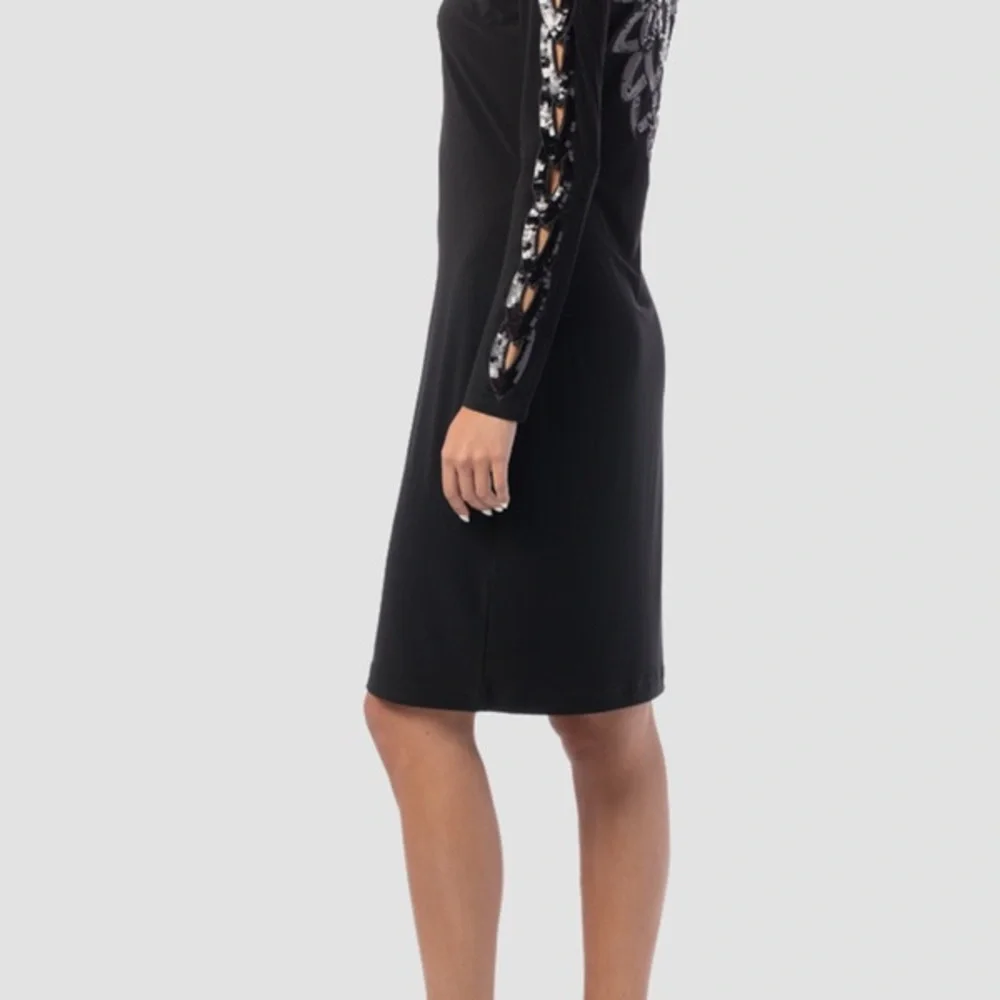 Joseph Ribkoff Dress Sequin Appliqué Style 161995 - Picture 15 of 15